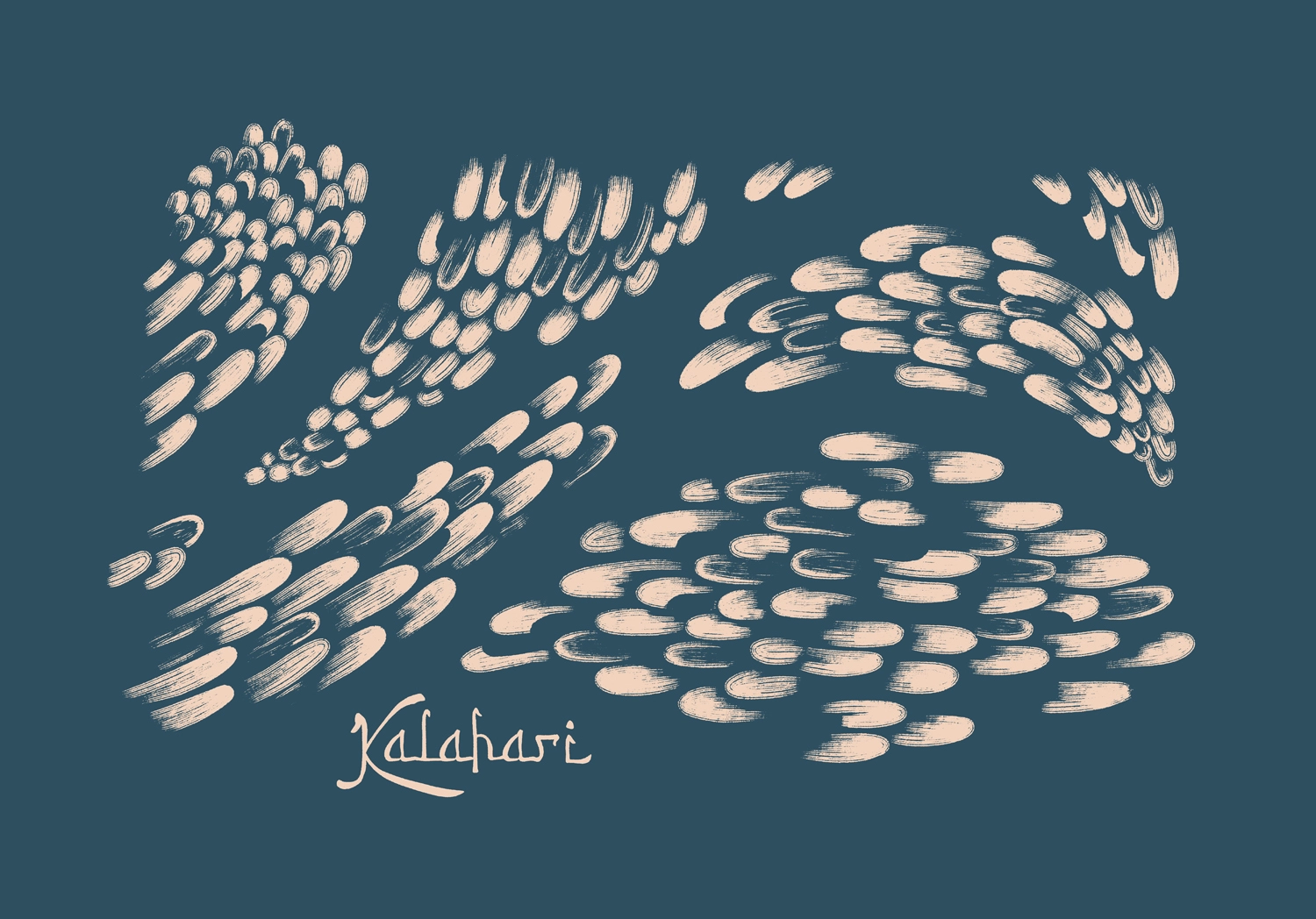 KALAHARI_motif-T-shirt_teinte-bleu-ocean Motifs abstraits teinte bleu océan