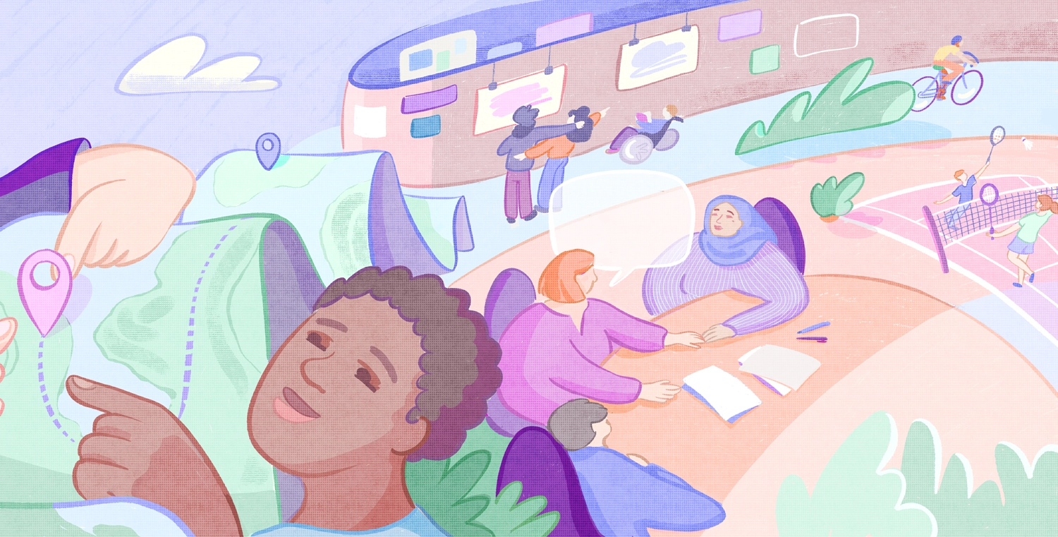 Bannière illustrée Semeurs de Santé Droite