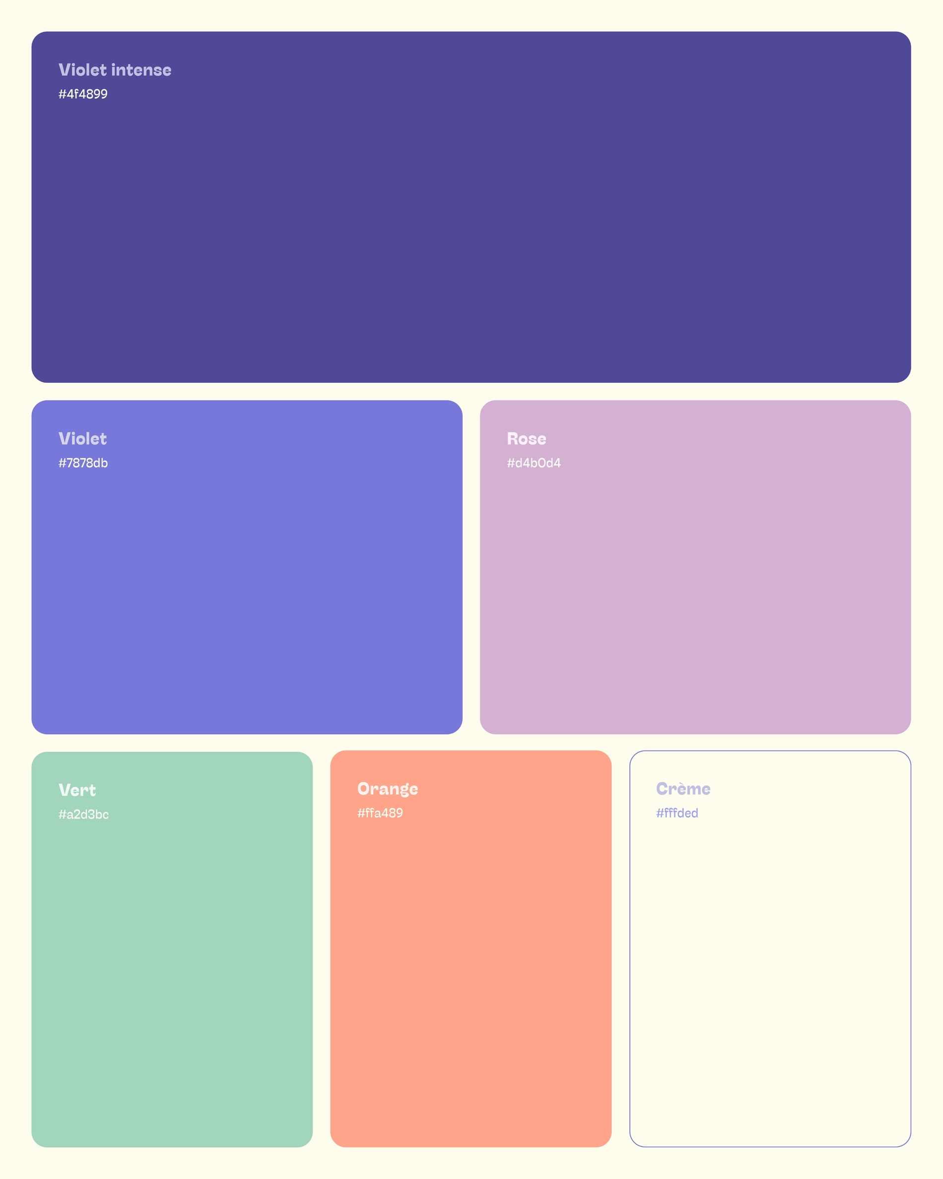 Gamme colorée principale